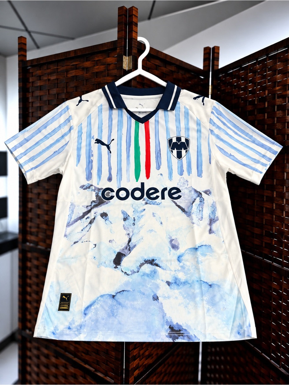 Monterrey Soccer Jersey with Tricolor Stripe